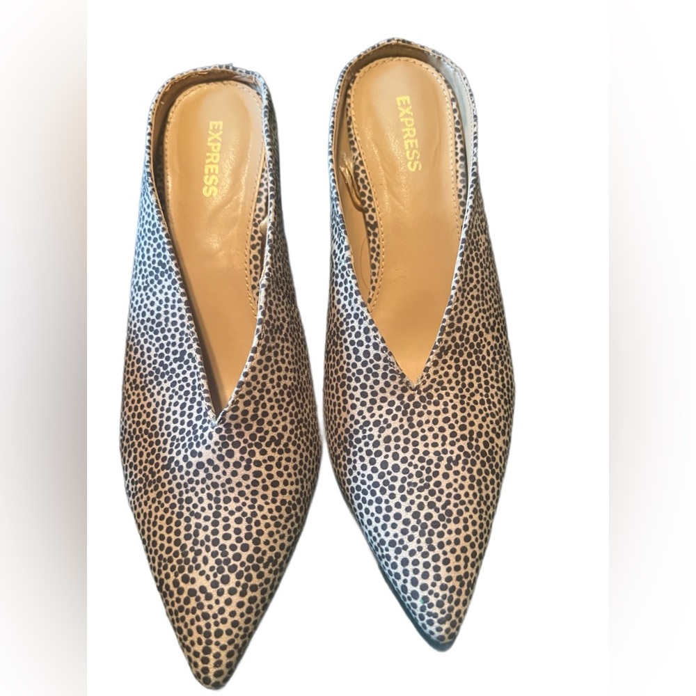 3” Express Leopard Print Mule Heels